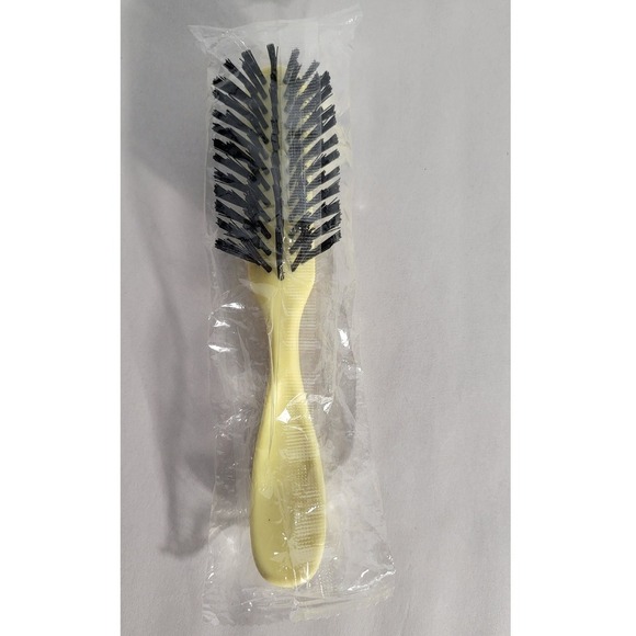 Vintage Style Yellow Hair Brush Boar Bristle Teasing Styling Grooming New - Picture 3 of 5